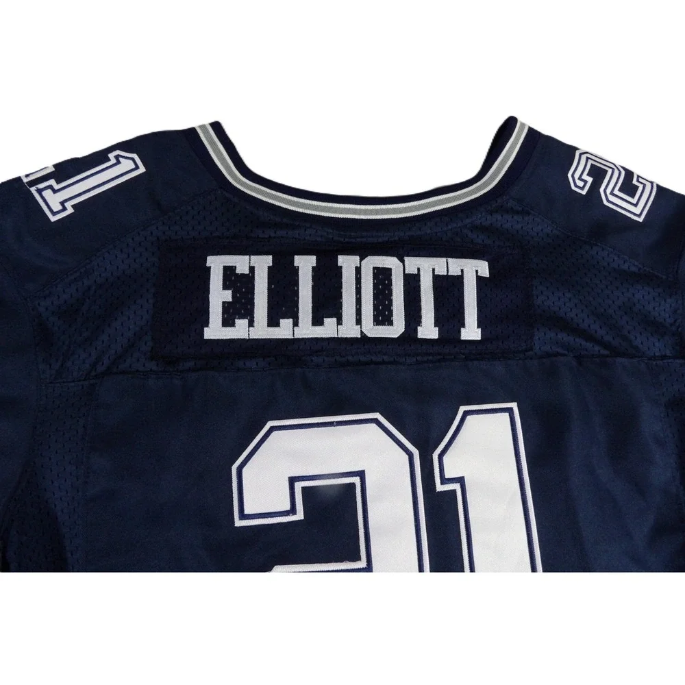Nike Dallas Cowboys Ezekiel Elliott 21 Jersey Men 52 XXL Blue Stitched Football